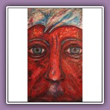red man with blue hair